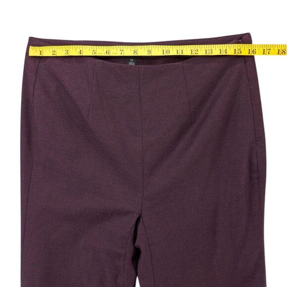 Carlisle Collection Virgin Wool Blend Pants Womens Burgundy Side Zip Lined Sz 10 - Picture 6 of 11